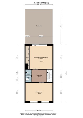Floorplan - Tiendweg 160, 4142 EN Leerdam